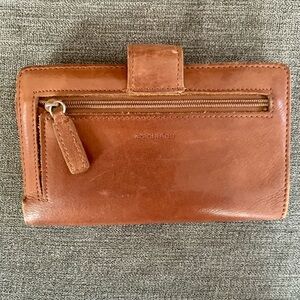 Fossil Genuine Leather Zip Trifold Wallet